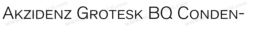 Akzidenz Grotesk BQ Conden字体转换